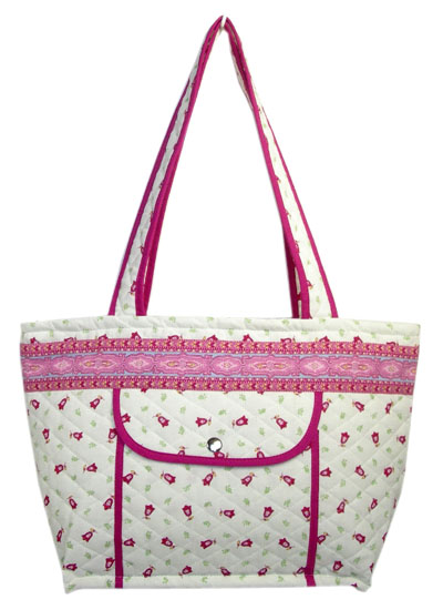 Provence pattern tote bag (Marat d'Avignon / Tradition. rose) - Click Image to Close